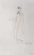 Fernand Khnopff Costume Drawing For Le Roi Arthus Genievre oil painting reproduction